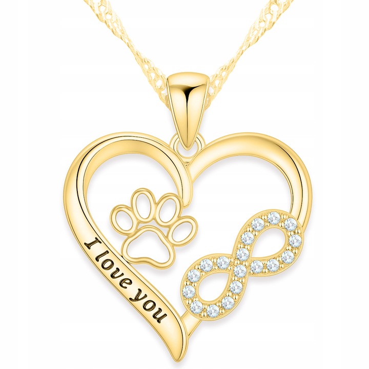 Colier Libelula Cristal Zirconii, Larezo, 100% Argint 925 placat cu aur, Idee de Cadou Perfecta, Ambalat in Cutie Decorativa, Certificat de Autenticitate, 1.8 x 45 cm, Auriu