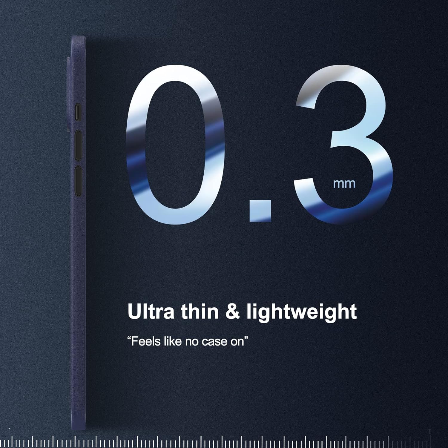 Set 2 Husa pentru iPhone 16 Pro Max, PsAyl®, Ultrasubtire, TPU, Mata, anti-amprente, 0.3mm, Frosted, Albastru inchis