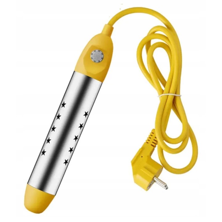Incalzitor Electric Submersibil Pentru Apa El 02, Oem, Putere 2500 W, Tensiune 220 V, Material Carcasa Abs, Otel Inoxidabil, Temperatura De Incalzire Maxim 75°C, Dimensiuni 250 x 37 mm