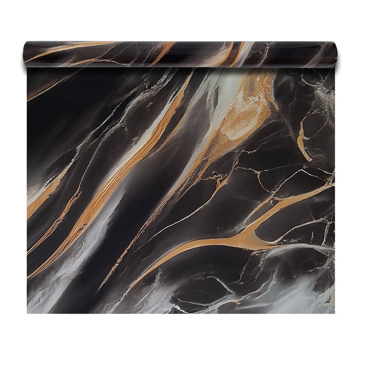 Rola panou autoadeziv, PET premium, Naimeed D7408, design modern, 2.5mm grosime, 120x280cm, Negru