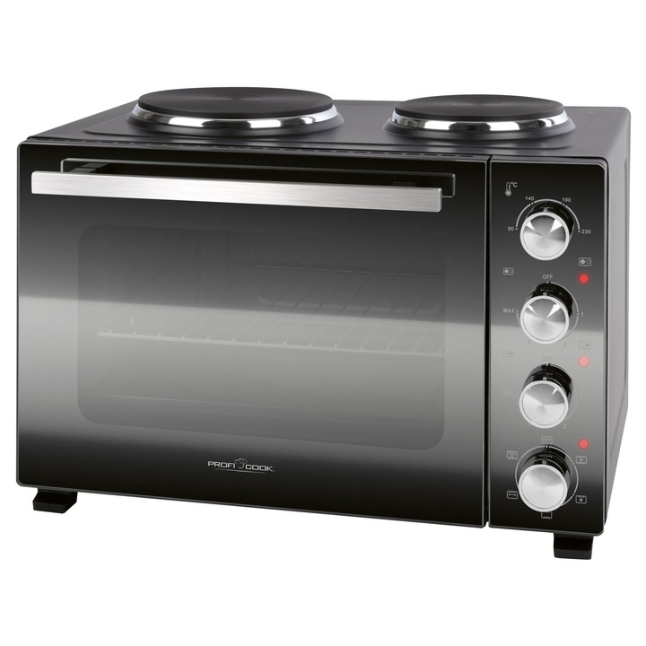 Mini cuptor Proficook 32L cu plite si rotisor, convectie, gatire si coacere simultana