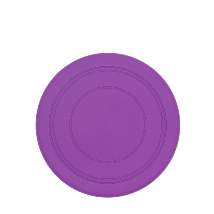Disc Zburator pentru Caini Jucarie TPR Moale Rezistenta la Muscaturi Frisbee Antrenament Interactiv Exterior 17.8cm Mov