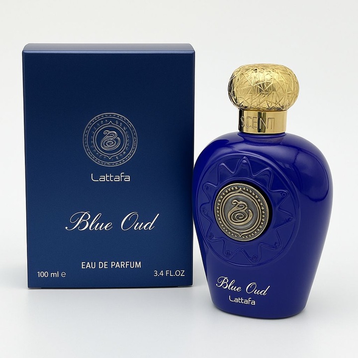 Parfum Arabesc Lattafa Blue Oud 100ml, Eau de Parfum Unisex, Aroma Intensa si Eleganta