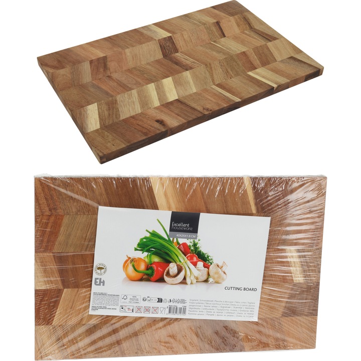 Tocator lemn acacia Koopman 40x25x1.6 cm maro