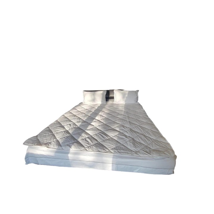 Protecție Saltea Arta Somnului, Lana Merino, 950 g/mp, alb/uni, 180x200cm