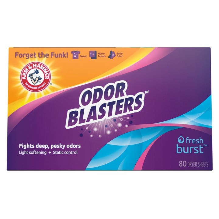 Arm & Hammer Odor Blaster törlőkendők, Fresh Burst, 80 darab