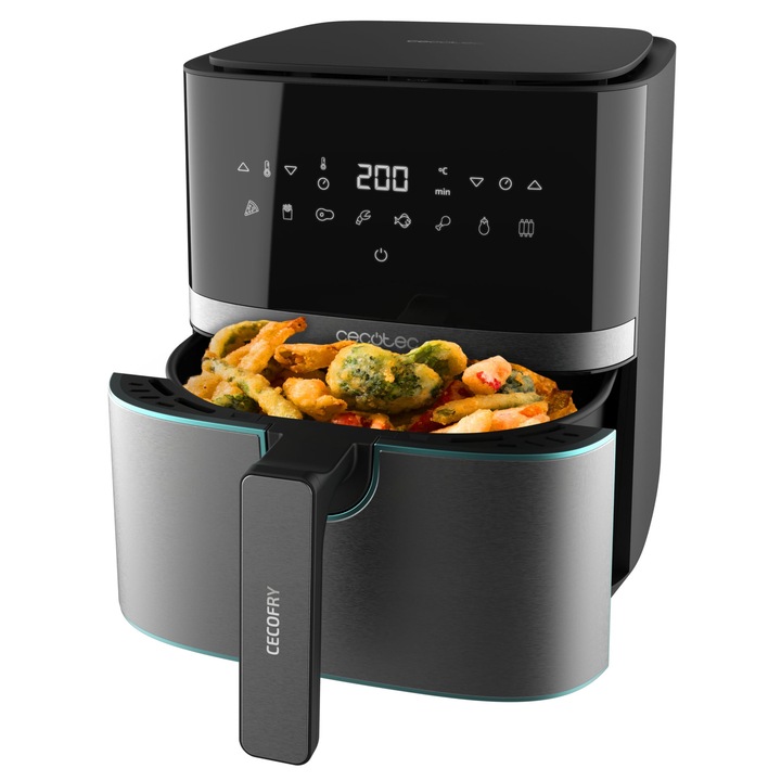 Фритюрник Cecotec Cecofry Full Inoxblack Pro 5500, 5,5 L, 1700 W, без мазнина, дигитален