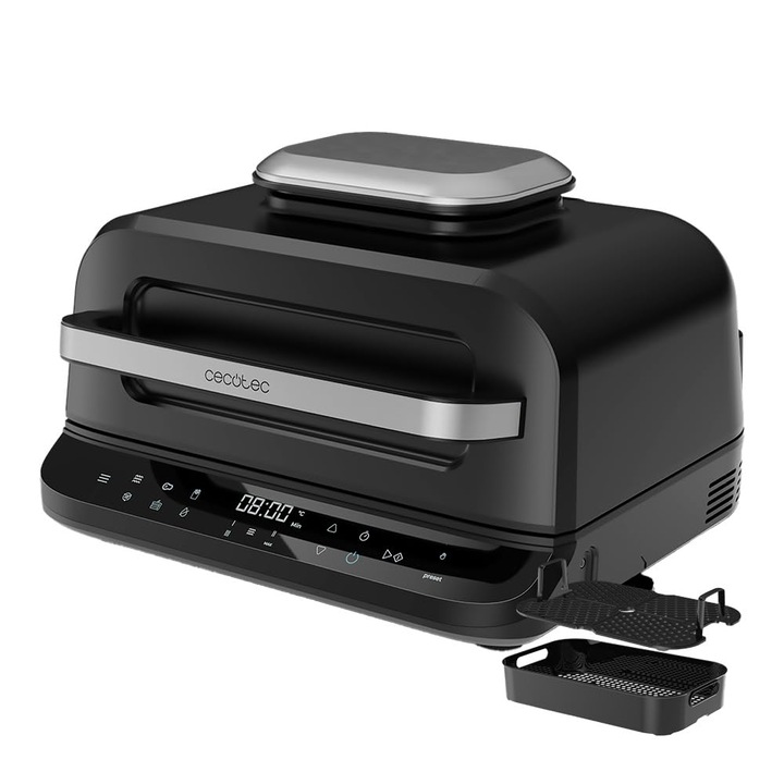 Friteuza cu Gratar Cecotec Cecofry Firedome 6000, 2400W, 6L, Negru