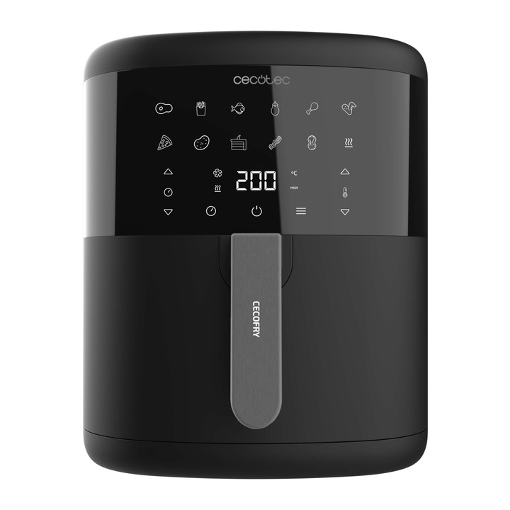Фритюрник с горещ въздух Cecofry Bombastik 6000, 1700 W, 6 L, тъч контрол, 12 режима