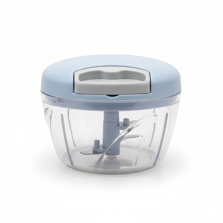 Kézi zöldség szeletelő, német minőségű multifunkcionális konyhai robotgép, hatékonyan szeletel, aprít és kockáz (világoskék)