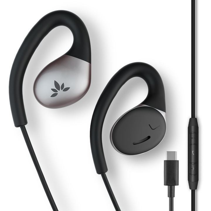 Casti cu fir, Avantree Resolve, USB-C, microfon, culoare: negru, marime mica-medie