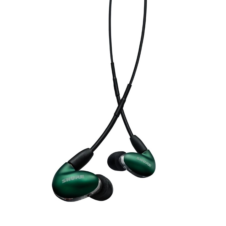 Casti wired Shure SE846, izolare fonică, drivere quad, culoare Jade