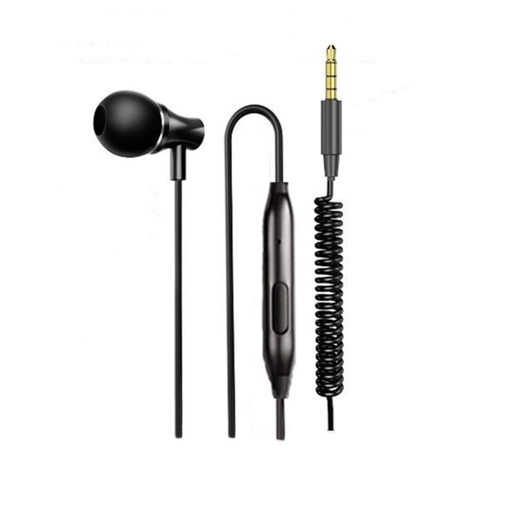 Casti in ear Linhuipad cu microfon, metal, izolare fonică, cablu ranforsat 3, 5 mm