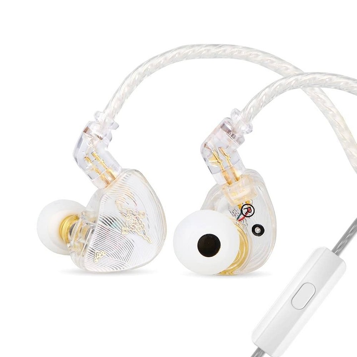 Casti Intraauriculare LINSOUL Tangzu Wan'Er, 10mm driver dinamic, ergonomic, alb
