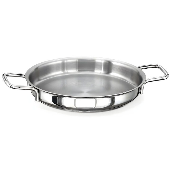 Tigaie pentru omleta IDEAL INOX realizata din otel inoxidabil 18/10 dimensiuni cm 20 x 3 (H)
