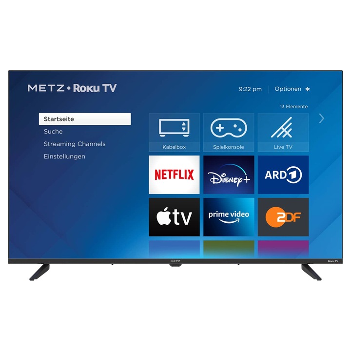 Televízió Metz Smart TV 40 hüvelykes, Full HD, 100 cm, hármas tuner, WLAN