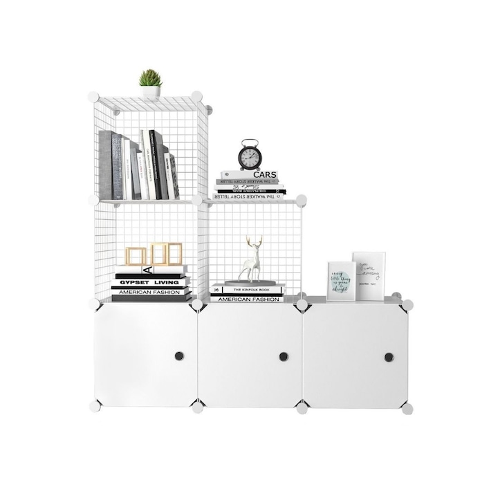 Dulap Modular, 3 Usi, Naimeed D7156, 110x110x37cm, Alb