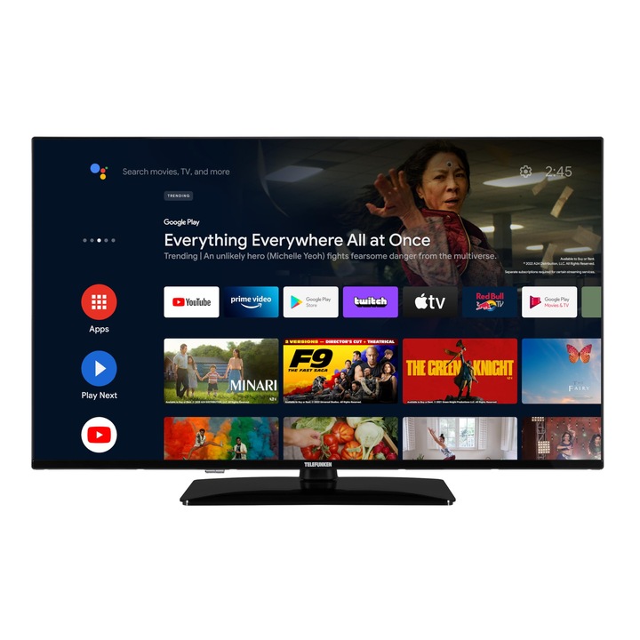 Televizor Smart TV Telefunken 50 hüvelykes, 4K UHD, HDR, Bluetooth