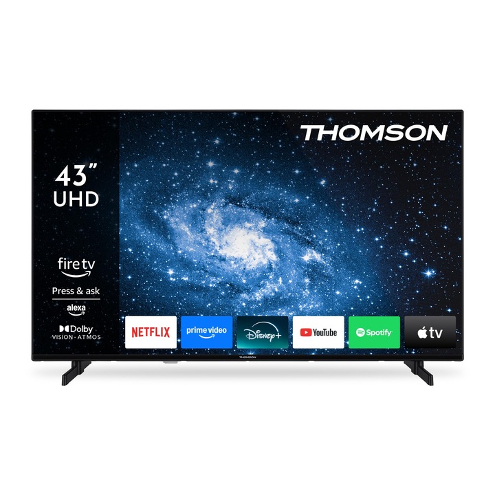 Televizor Smart Led Thomson 43 inch, 4K, Wi-Fi, Bluetooth 5.0