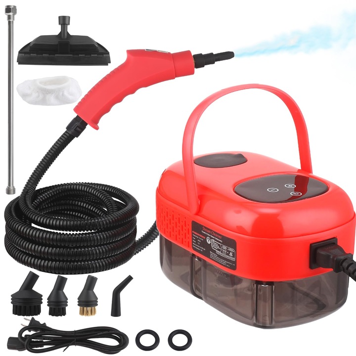 Aparat de curățat cu abur TVWVT, 2800 W, rezervor 1, 1 L, portabil
