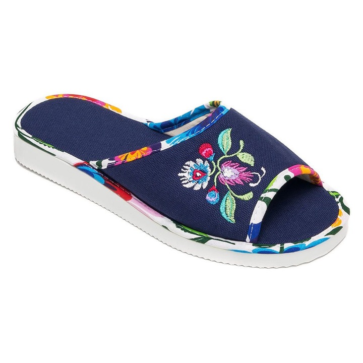 Papuci de dama Natural Style NS-060 Bleumarin, Albastru inchis, 36