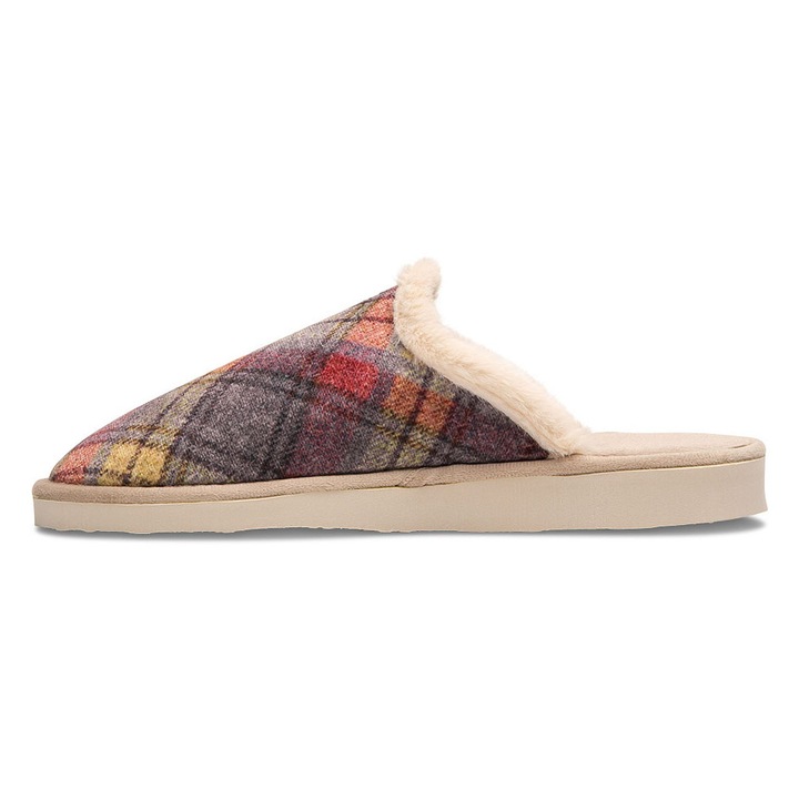 Papuci de dama Natural Style NS-104 Gri-Bej, Multicolor, 41