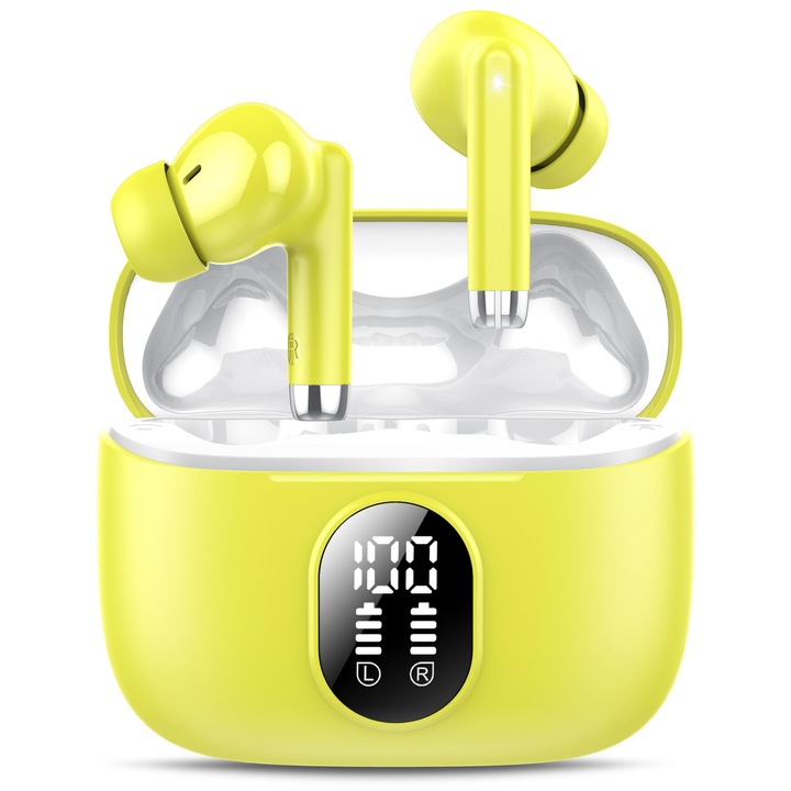 QXQ Bluetooth 5.4 vezeték nélküli fülhallgató, 40 óra üzemidő, zajszűrés, in-ear
