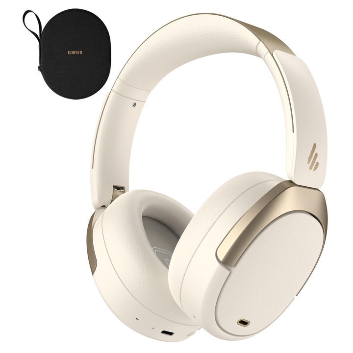Vezeték nélküli fejhallgató Edifier WH950NB, over-ear, aktív zajszűrés, Bluetooth 5.3, fehér