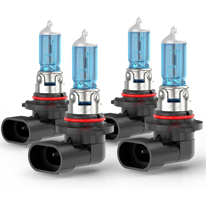 4 db-os halogén autós izzókészlet, Ronyes, 9006 HB4, 100W, 4000K, fekete, 12V