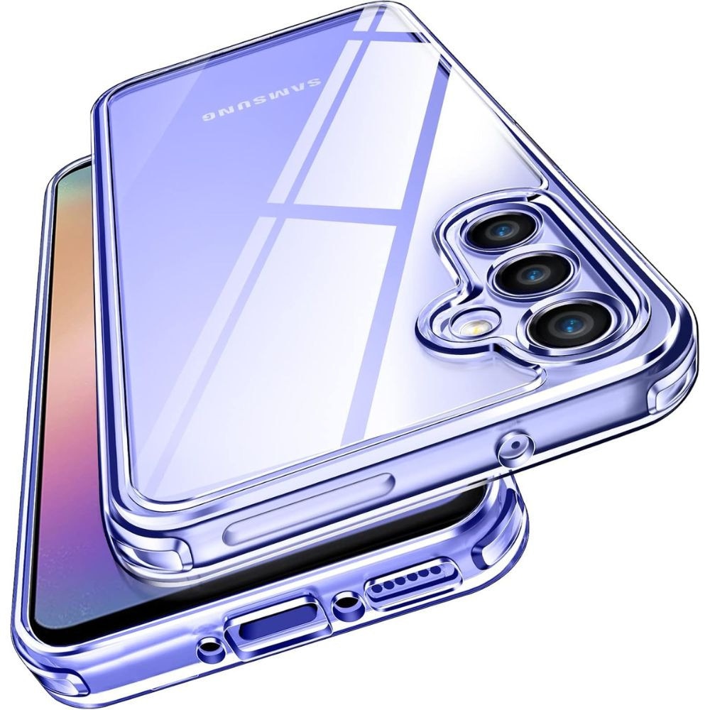 Husa Antisock, pentru Samsung Galaxy M55, anti-yellow, colturi intarite, Silicon Ultra Slim High Tech, Transparenta