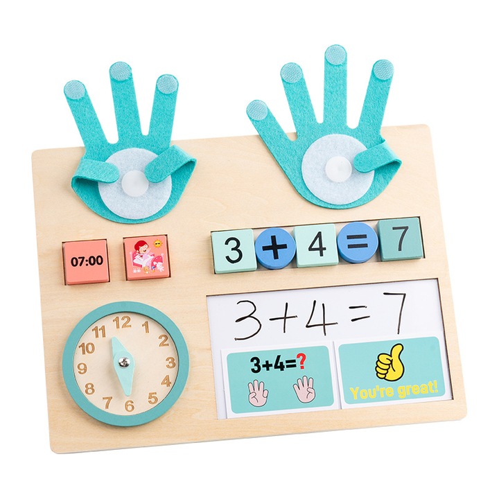 Jucării interactive pentru bebeluși, ORBER, educație matematică, durabil, multicolor, 12x12cm
