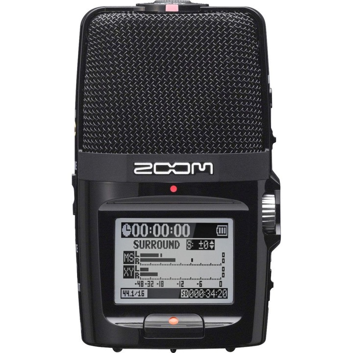 Zoom H2N hangrögzítő, 5 mikrofon, térhatású hangzás, fekete