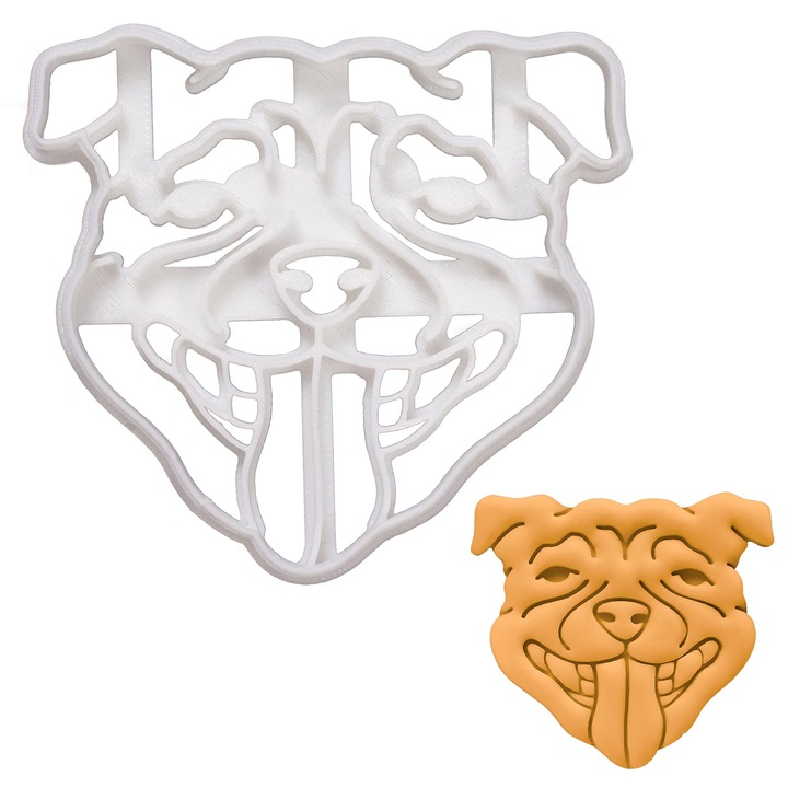 Forma De Biscuiti Staffordshire Bull Terrier, 1 Bucata, Bakerlogy, Plastic