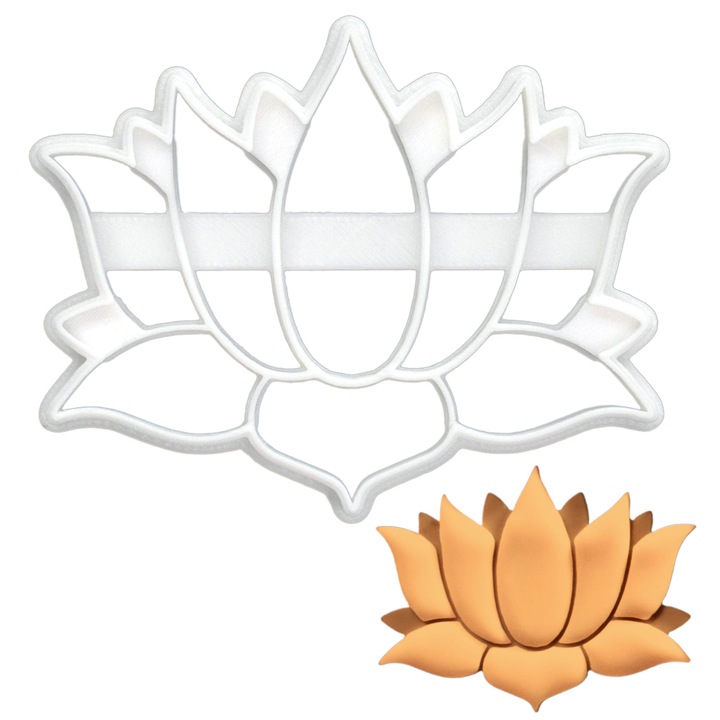 Forma de Biscuiti Bakerlogy Set, Floare de Lotus, Design Detaliat
