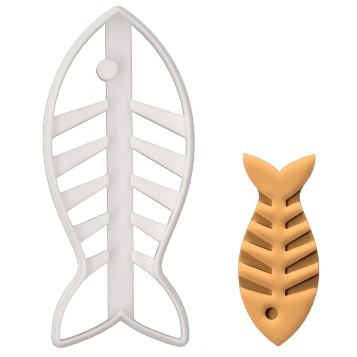 Forma de biscuiți Bakerlogy os de pește, silicon, set