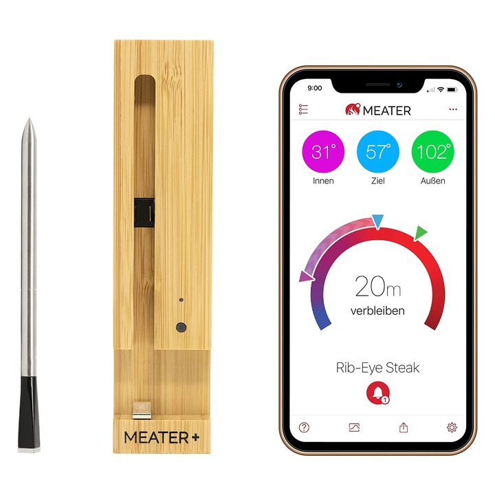Termometru digital pentru carne Meater Plus wireless 50m