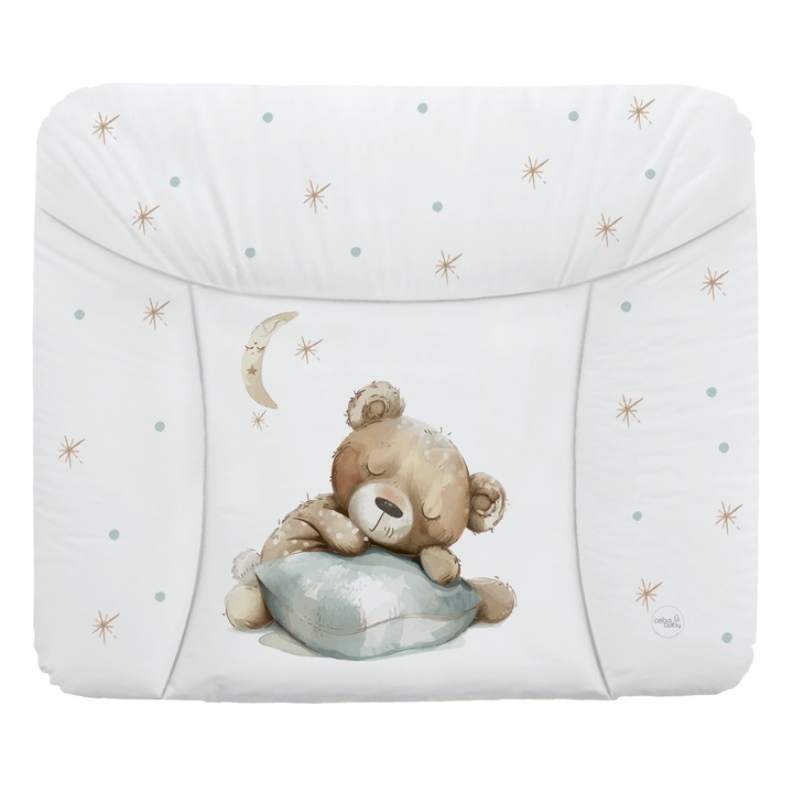 Saltea de infasat Ceba Baby, 85x72cm, impermeabila, usor de curatat, model cu ursulet