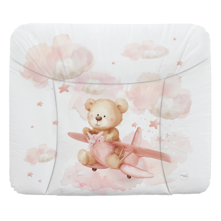 Saltea de infasat Ceba Baby, 85x72cm, impermeabila, usor de curatat, model cu ursulet