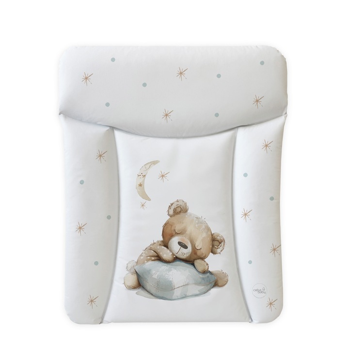 Saltea de infasat Ceba Baby, 50x70cm, impermeabila, usor de curatat, model cu ursulet