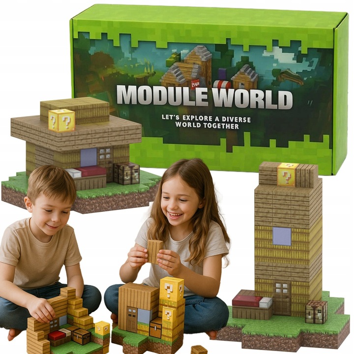 Blocuri Magnetice LEWER®️, Set 100 Buc, Constructie Build Mine Module World, Montessori Pentru Dezvoltare Sensoriala, STEM, Jucarii De Constructie Creative Pentru Copii 3+ Ani, CE