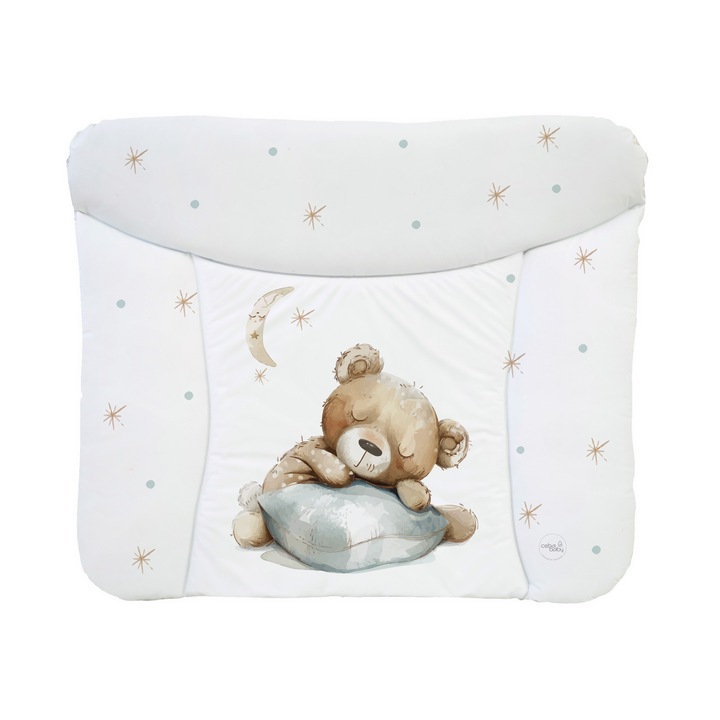 Saltea de infasat Ceba Baby, 75x72cm, impermeabila, usor de curatat, model cu ursulet