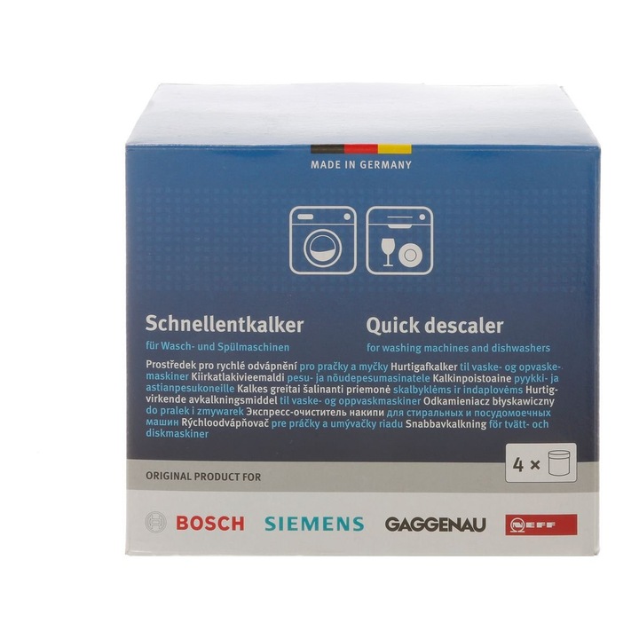 Detartrant rapid pentru masina de spalat vase Bosch 00311923, set 4x, lichid