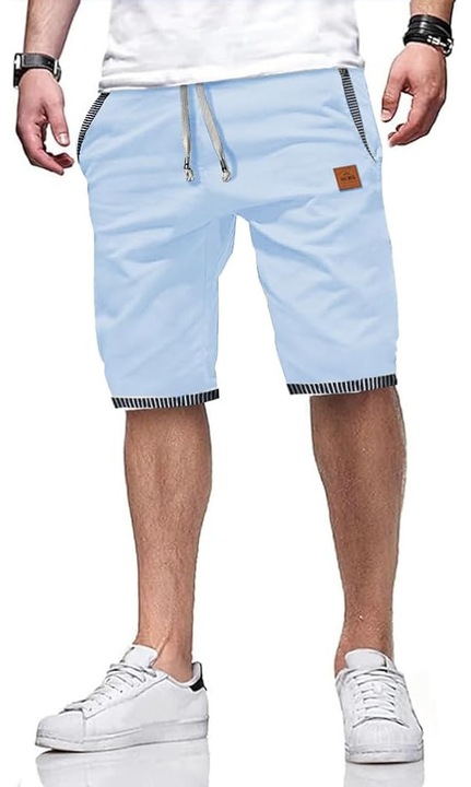 Pantaloni scurti de vara pentru barbati, Albastru deschis