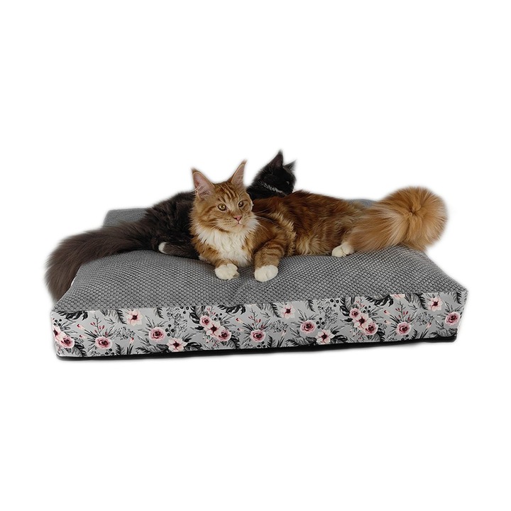 Saltea pentru animale de companie, TuliLuu, 90x75 cm, 10cm multicolor