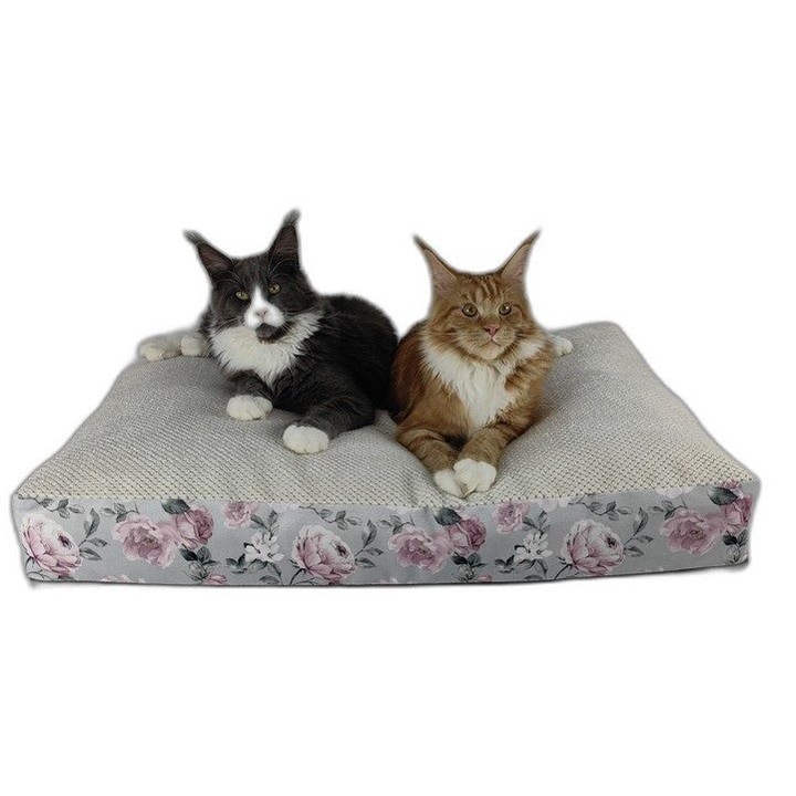 Saltea pentru animale de companie, TuliLuu, 90x75 cm, multicolor, inaltime 15 cm