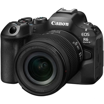 Aparat foto Mirrorless Canon EOS R6 Mark III, Full Frame, 32.5MB + Obiectiv RF 24-105mm STM, Negru