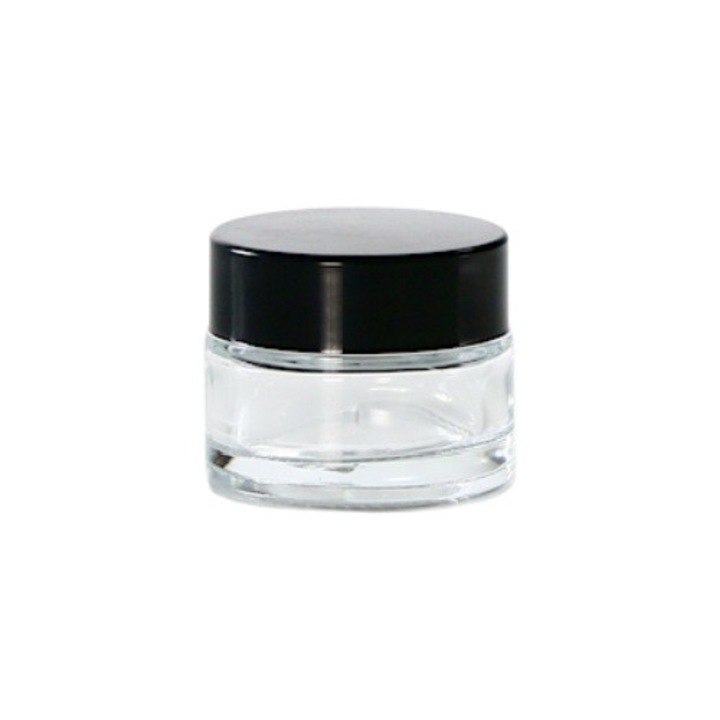 Borcan pentru cosmetice, Hextra, sticla, 5 ml