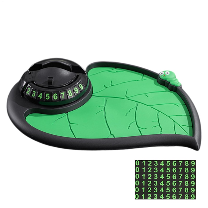 Стойка за кола за телефон 3 в 1, с паркинг табела и противоплъзгаща подложка, AEWOYAD®, въртене на 360⁰, многофункционална, зелена