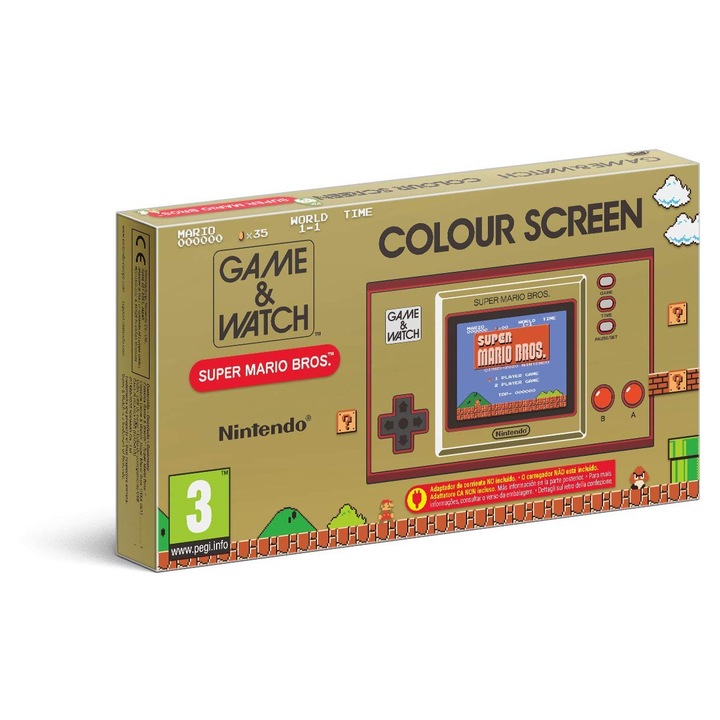 Interaktív játék, Nintendo, Game Watch Super Mario Bros, műanyag, fiúknak, 6 év
