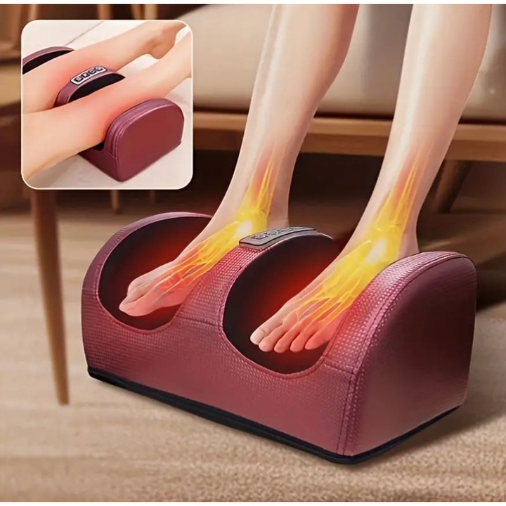 Масажор за крака, функция за нагряване и регулируема интензивност, 40x30x15см